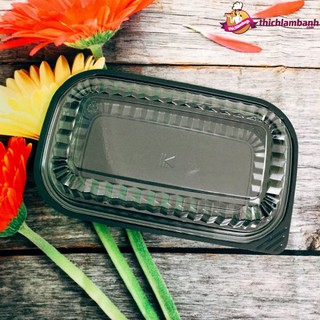 TLB - Hộp nhựa đậy chữ nhật đế đen HT17 - 100 cái