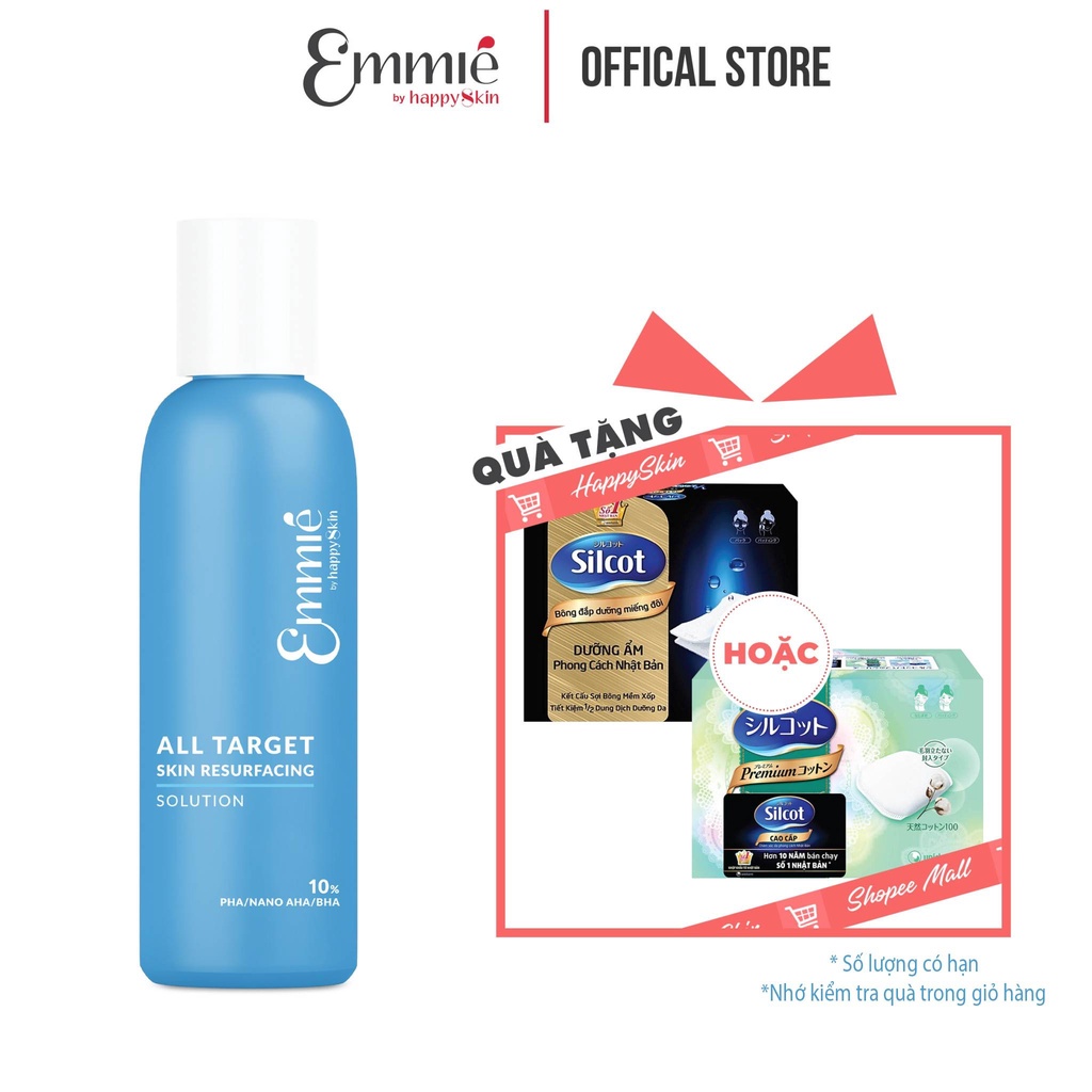 [Mã FMCGMALL -8% đơn 250K] Dung dịch tẩy tế bào chết và tái tạo bề mặt da 10% PHA/NANO AHA/BHA 160ml Emmié | BigBuy360 - bigbuy360.vn