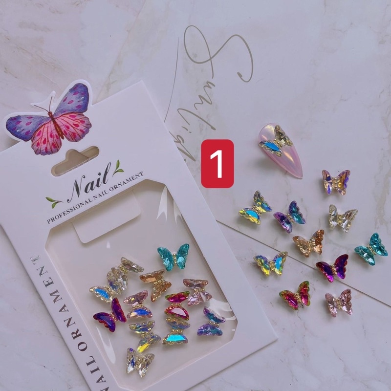 phụ kiện charm cao cấp gắn móng tay nail
