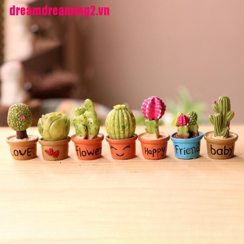 Bộ 5 Mô Hình Chậu Cây Mini Trang Trí Nhà Búp Bê