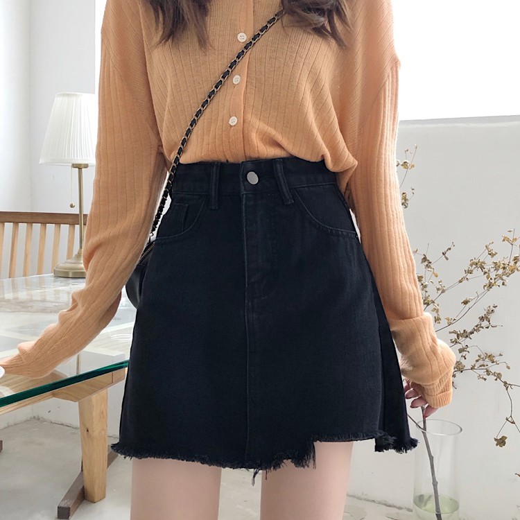 Chân Váy Denim Lưng Cao Phong Cách Hàn Quốc Cho Nữ | BigBuy360 - bigbuy360.vn
