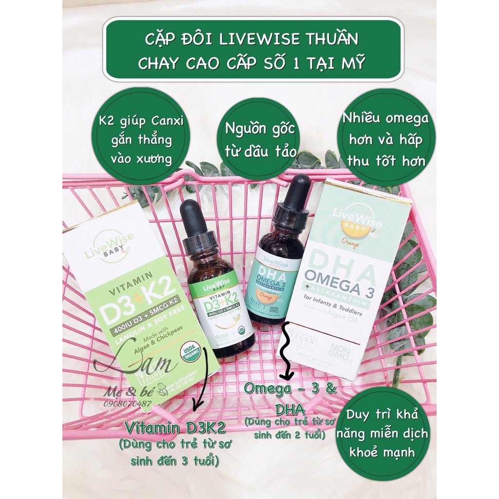 D3K2 VÀ DHA ORGANIC LIVEWISE