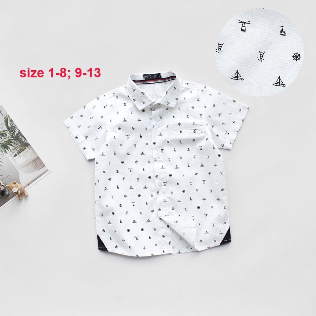 2101.SƠ MI COTTON HOA TIÊT NỆP LAI ĐEN