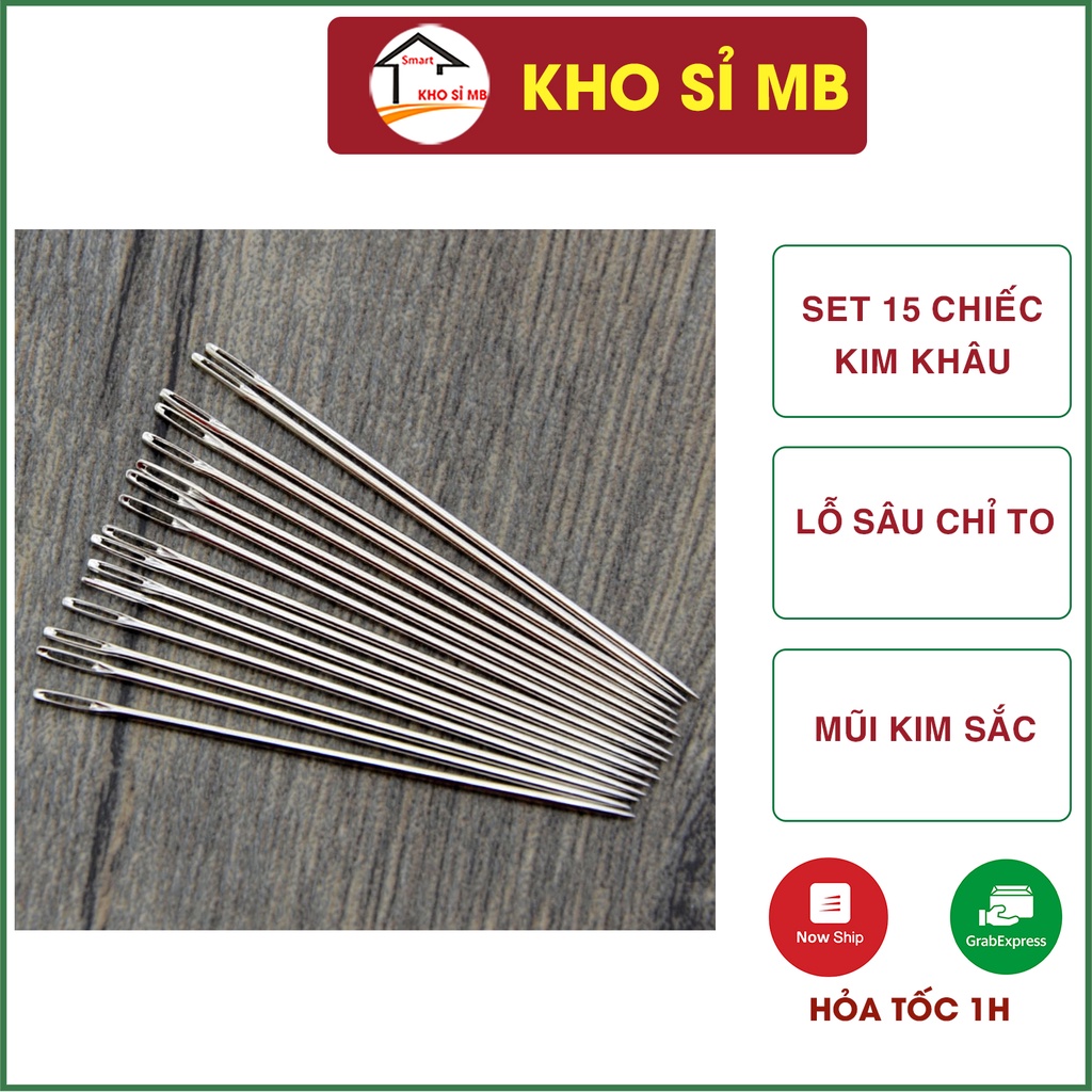 set 15 chiếc kim khâu may vá quần áo lỗ to kho sỉ mb