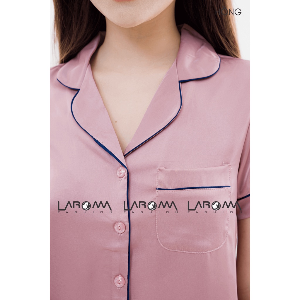 LAROMA Bộ Pijama đùi trơn nữ