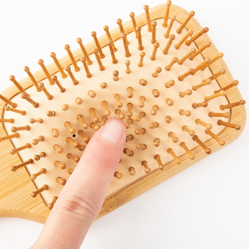 Lược Tre Chải Tóc Gỡ Rối Massage Da Đầu Cho Nam Nữ