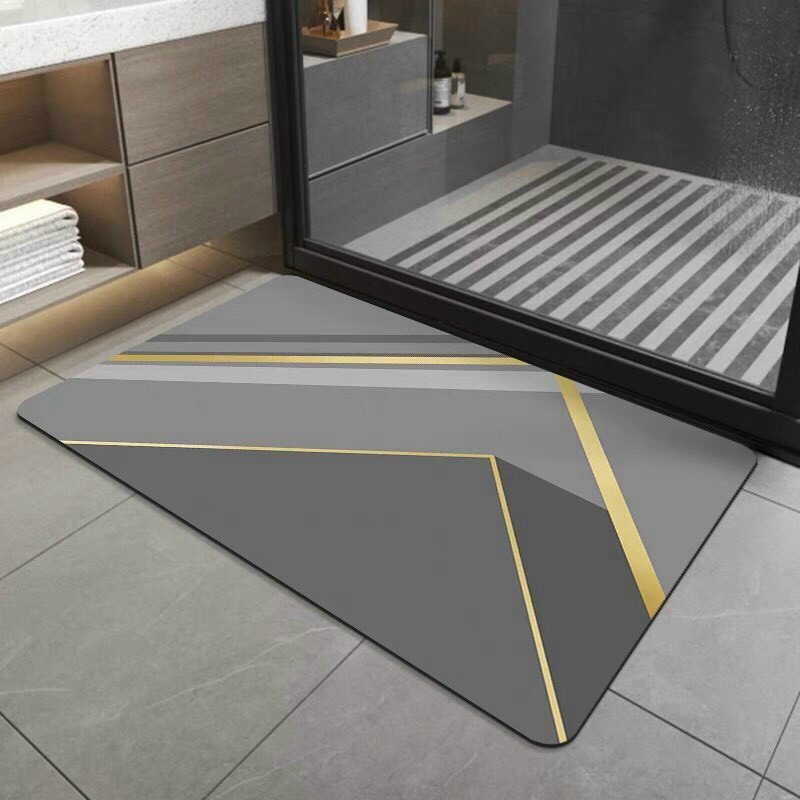 Thảm lau chân silicon thảm chùi chân nhà tắm chất liệu cao su non chống chơn trượt , siêu thấm nước kích thước 40x65 cm