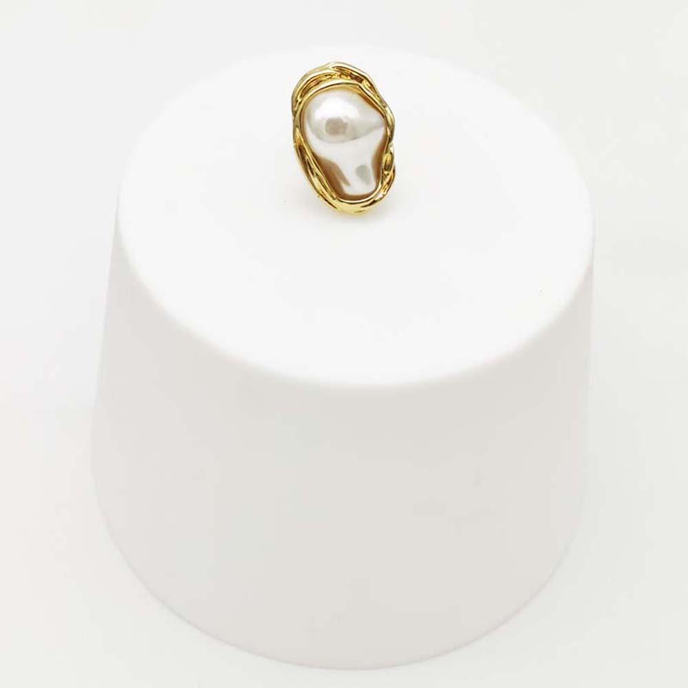 Nhẫn Đeo Tay Kim Loại Đính Ngọc Trai Nhân Tạo Thời Trang Cho Nữ 2life