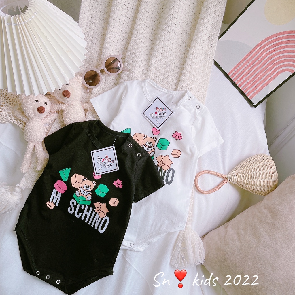 XẢ HÀNG Body chip cho bé trai, bộ body cộc tay chất cotton mát lạnh họa tiết siêu dễ thương cho bé