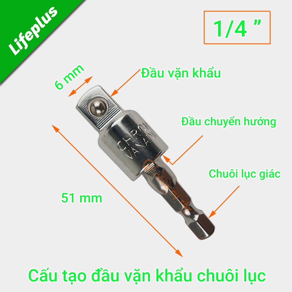 Đầu vặn khẩu kiểu chếch chuôi lục