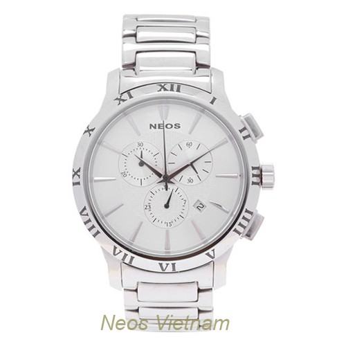 Đồng Hồ Nam Chính Hãng Neos N-30818M Sapphire Dây Thép Bạc