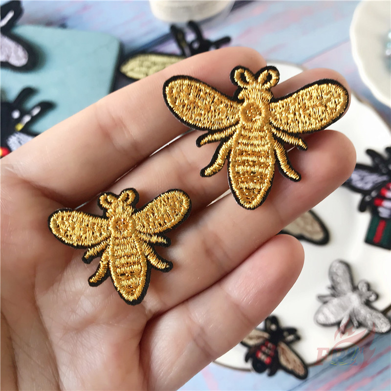 ♚ Thương Hiệu Thời Trang - Sticker Ủi Thêu Hình Con Ong ♚ 1 Sticker Ủi Thêu Hình Huy Hiệu