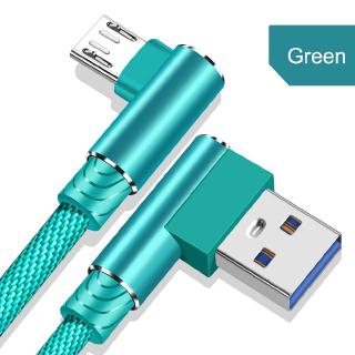 Dây Cáp Sạc Nhanh 90 Độ Đầu Usb Type C Ios Micro Usb Bện Sợi Nylon