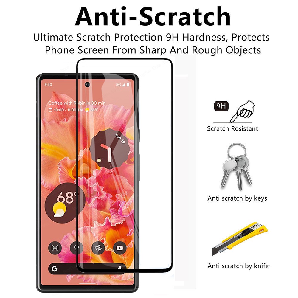 Kính cường lực 9H 2 trong 1 bảo vệ camera cho Google Pixel 6 Pixel 6 GB7N6 G9S9B1