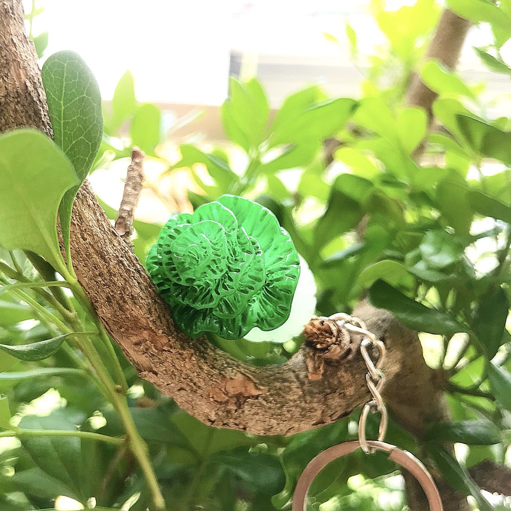 Móc khóa bắp cải nhỏ xinh dễ thương phong thủy