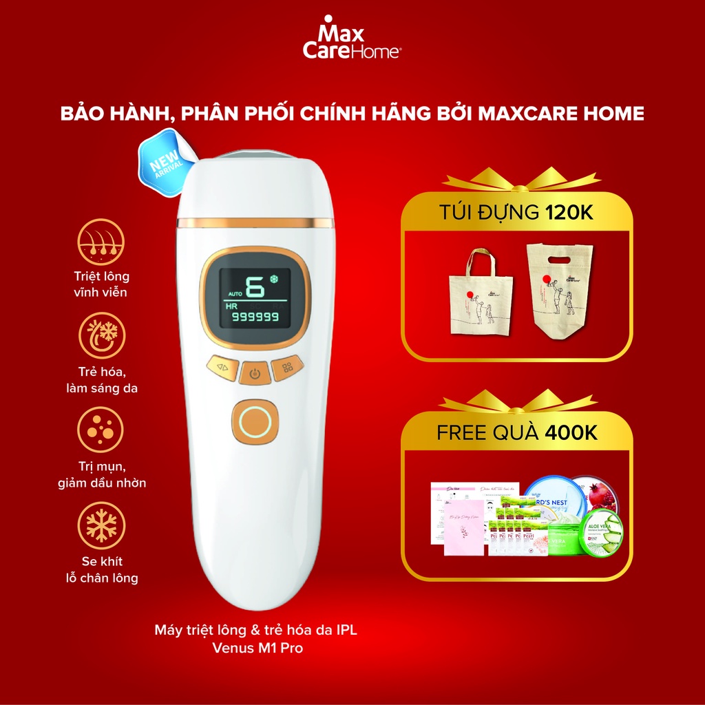 Máy triệt lông &amp; trẻ hóa da cá nhân IPL Maxcare