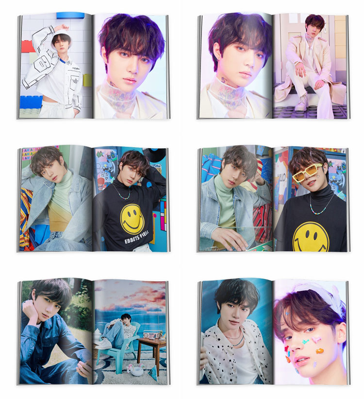 Bộ album ảnh HD mini màu xanh lam mini Kpop TXT