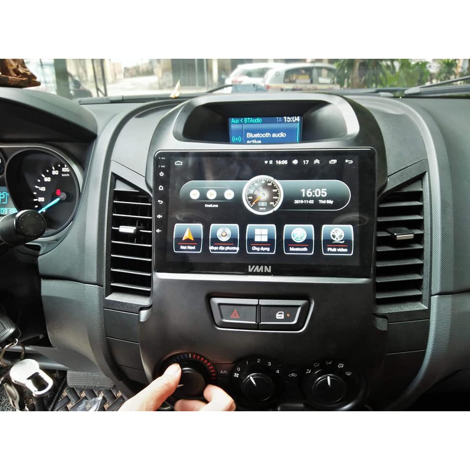 Mặt dưỡng kèm dây nguồn zin lắp màn hình Android cho xe FORD RANGER