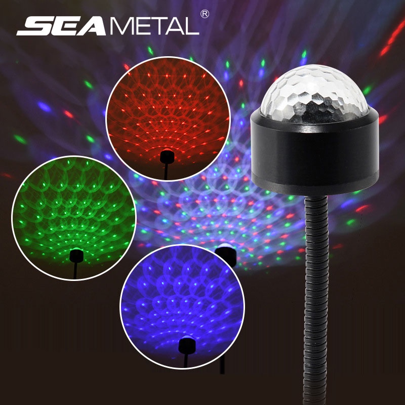 Đèn chiếu SEAMETAL trang trí bên trong xe hơi USB 5V nhiều màu sắc tạo bầu không khí lãng mạn