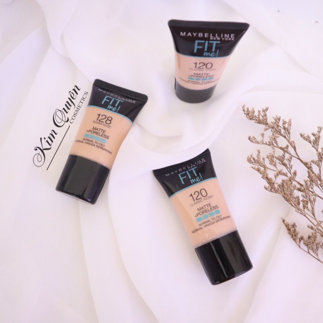 Kem Nền Mịn Nhẹ Kiềm Dầu Fit Me dạng tuýp Maybelline New York Matte and Poreless Foundation