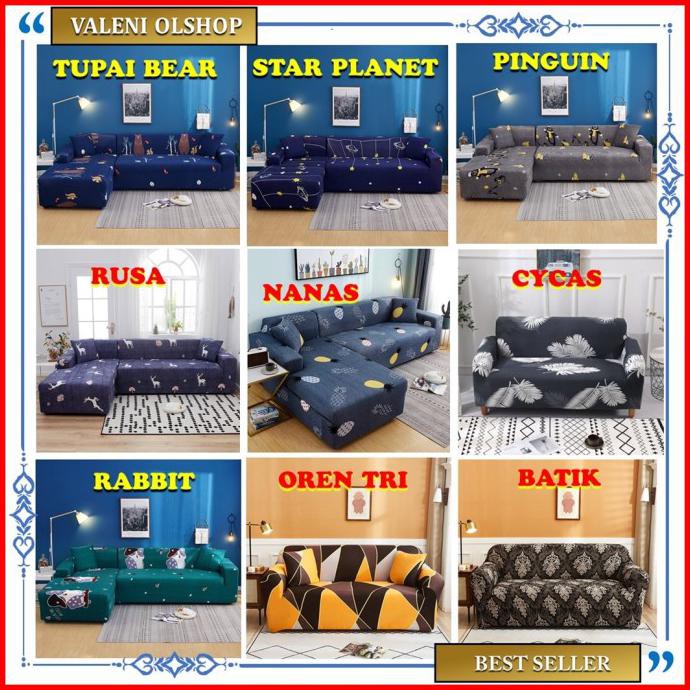 Vỏ Bọc Ghế Sofa 1 / 2 / 3 Chỗ Ngồi Co Giãn Nhập Khẩu Chất Lượng Cao Hits