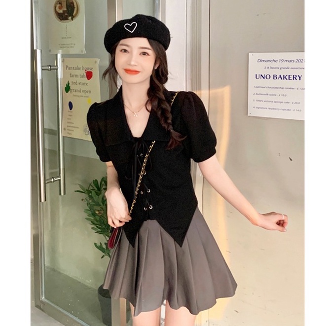 Áo polo Tay Ngắn Dáng Ôm Phong Cách Thời Trang Hàn Quốc Dành Cho Nữ