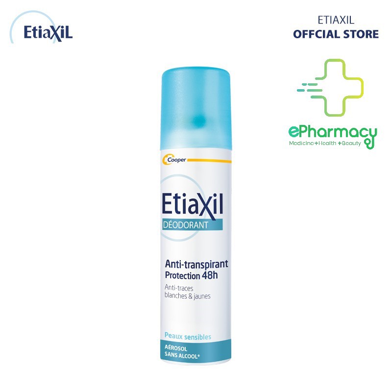 Xịt khử mùi Etialxil hằng ngày - Etiaxil Déodorant Anti-Transpirant 48h Anti-Traces Blanches & Jaunes 100ml