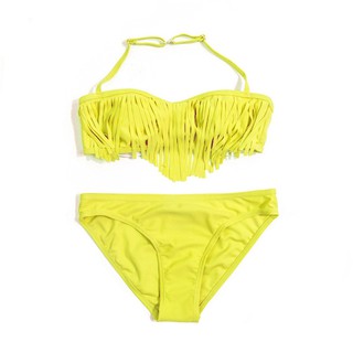 Bikini Tua Rua Màu Trơn Cho Bé Gái
