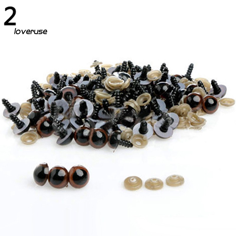 Set 100 Mắt Nhựa 8-20mm Dùng Để Tự Làm Thú Nhồi Bông / Thú Nhồi Bông