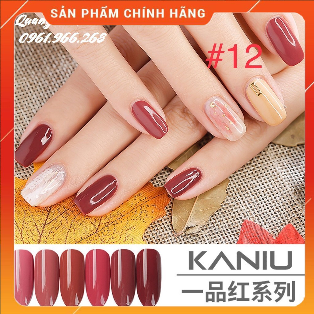 Sơn gel Kaniu màu hồng đất set 6 chai Thiên Di Nail