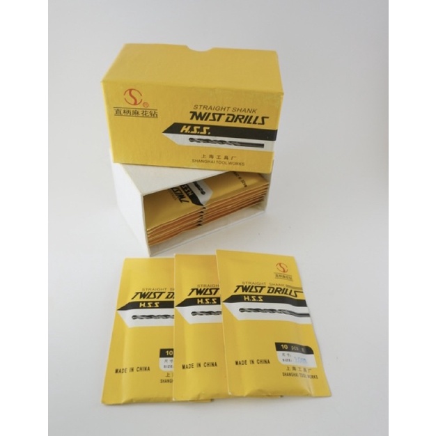 Khoan Thượng Hải phi 1-5mm, chất liệu HSS hộp vàng