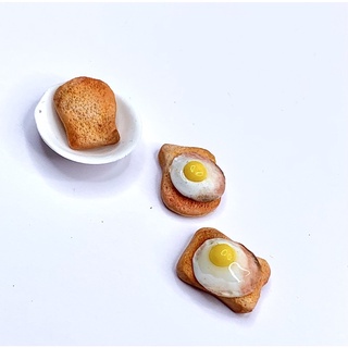 Bánh mì trứng Mini Food , đồ ăn mini mô hình cho búp bê DIY