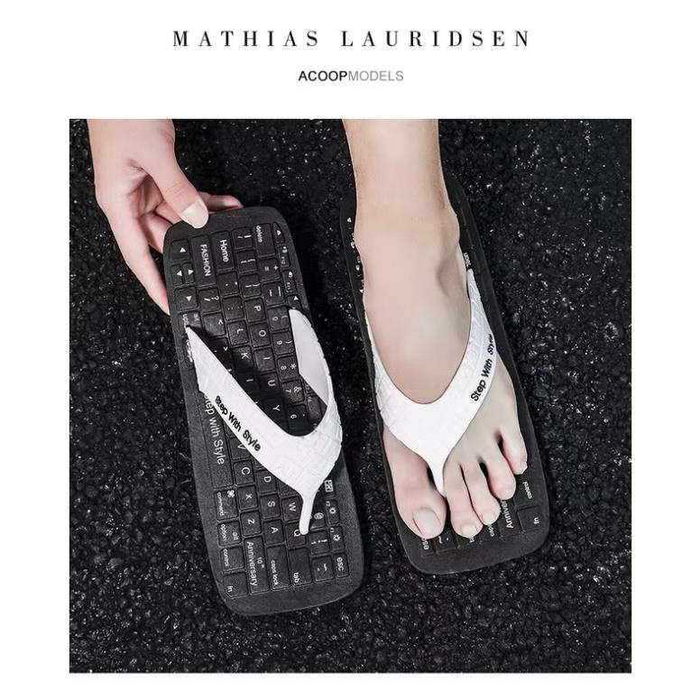 Dép xỏ ngón nam nữ hình bàn phím,Dép kẹp nam nữ cao su đúc nguyên khối siêu êm, siêu đẹp vyvyshop