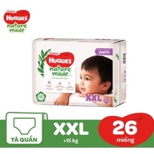 Tã Dán/Quần Huggies Platinum Nature Made Size NB60/S82/M64/L54/XL44/M58/L44/XL38/XXL26