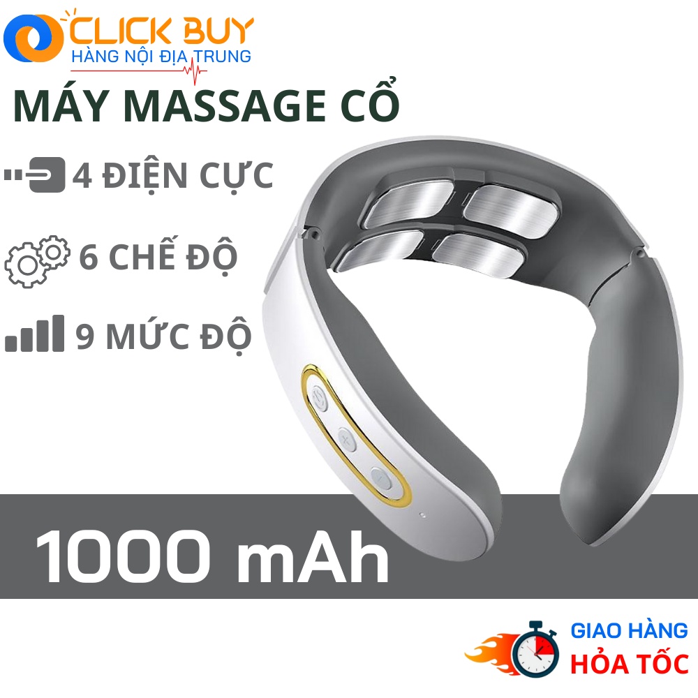 Máy Massage Cổ Xung Điện Trị Liệu Đa Năng Cao Cấp - Máy 6 Chế Độ Sạc USB Công Nghệ Thông Minh.