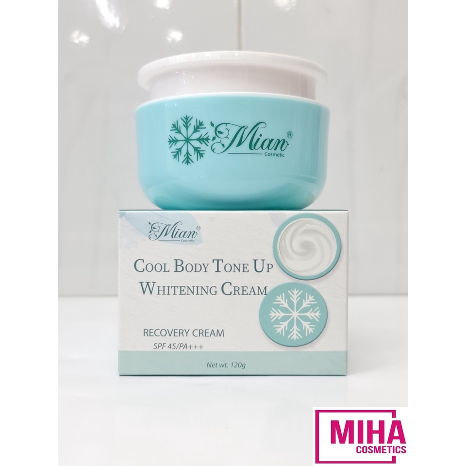 Kem Dưỡng Thể Mát Lạnh Bật Tông Sáng Da Mian Cool Body Tone Up Whitening Cream 120g