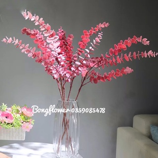 Cành lá táo cao su trang trí cắm điểm decor siêu đẹp cành dài 80cm