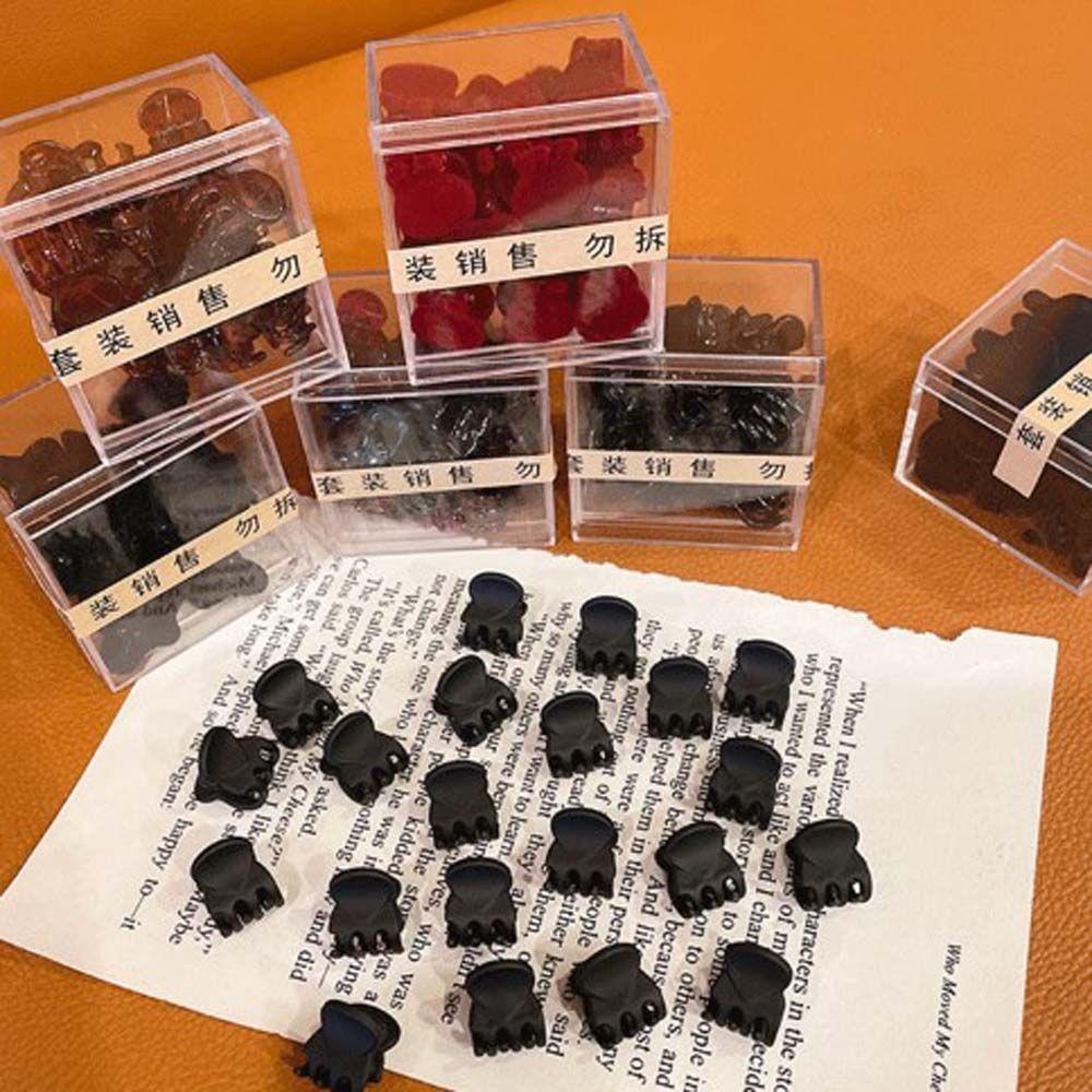 Kẹp Tóc Càng Cua Hình Trái Tim Bằng Acrylic Màu Đen / Đỏ Phong Cách Cổ Điển Thời Trang WMES15H Dành Cho Bạn Nữ