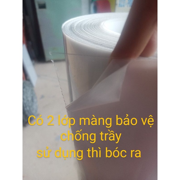 (dày 8zem) Tấm poly tôn nhựa phẳng trong suốt lấy sáng chịu được nắng mưa khổ cao 1.22m, dày 8zem(0.8mm)