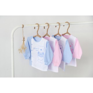 Áo Bác Sĩ Sơ Sinh Tay Dài Bo, Suông MIOMIO, Họa tiết: Teddy Cho Bé Trai Bé Gái (Từ 0-12 tháng), Vải Cotton