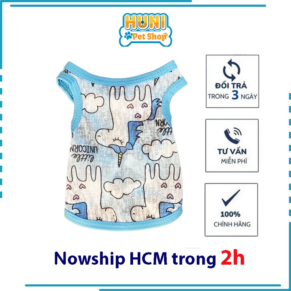 Áo thun chó mèo dạng lưới mát mẻ - Phụ kiện cho thú cưng Huni petshop