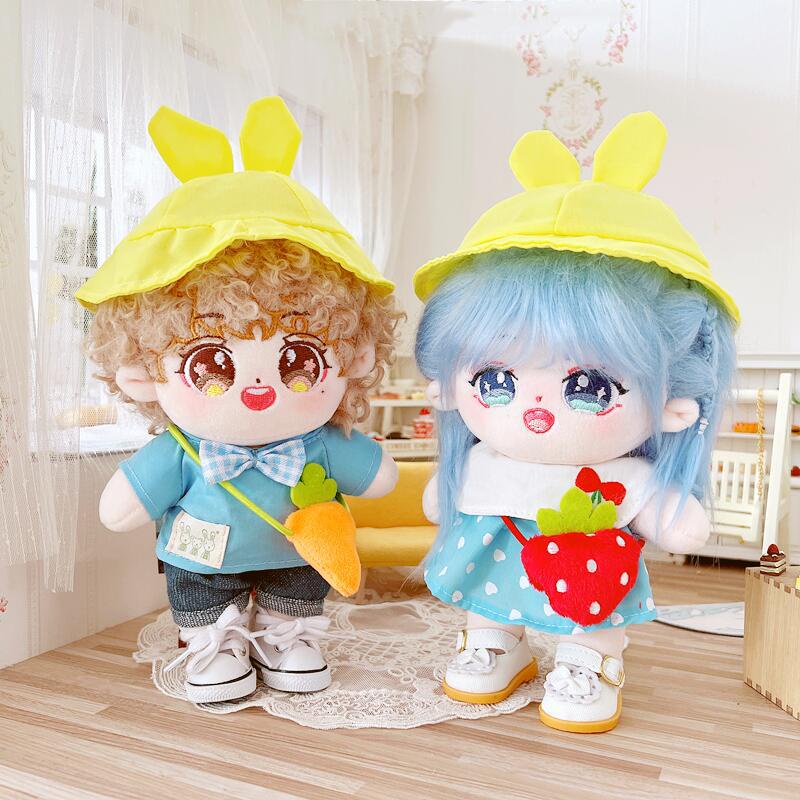 Bộ Quần Áo 20cm Vải Cotton Thiết Kế Dễ Thương Cho Búp Bê Mẫu Giáo 20cm
