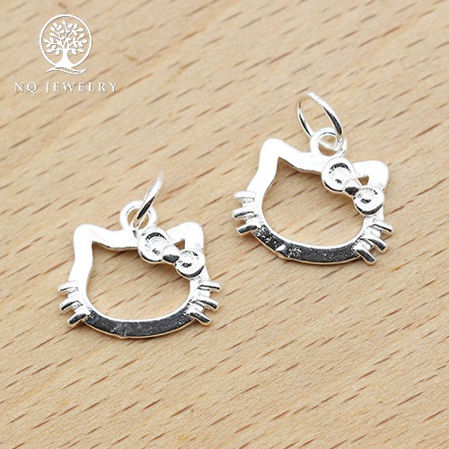 Charm bạc mặt mèo hello kitty treo - NQ Jewelry