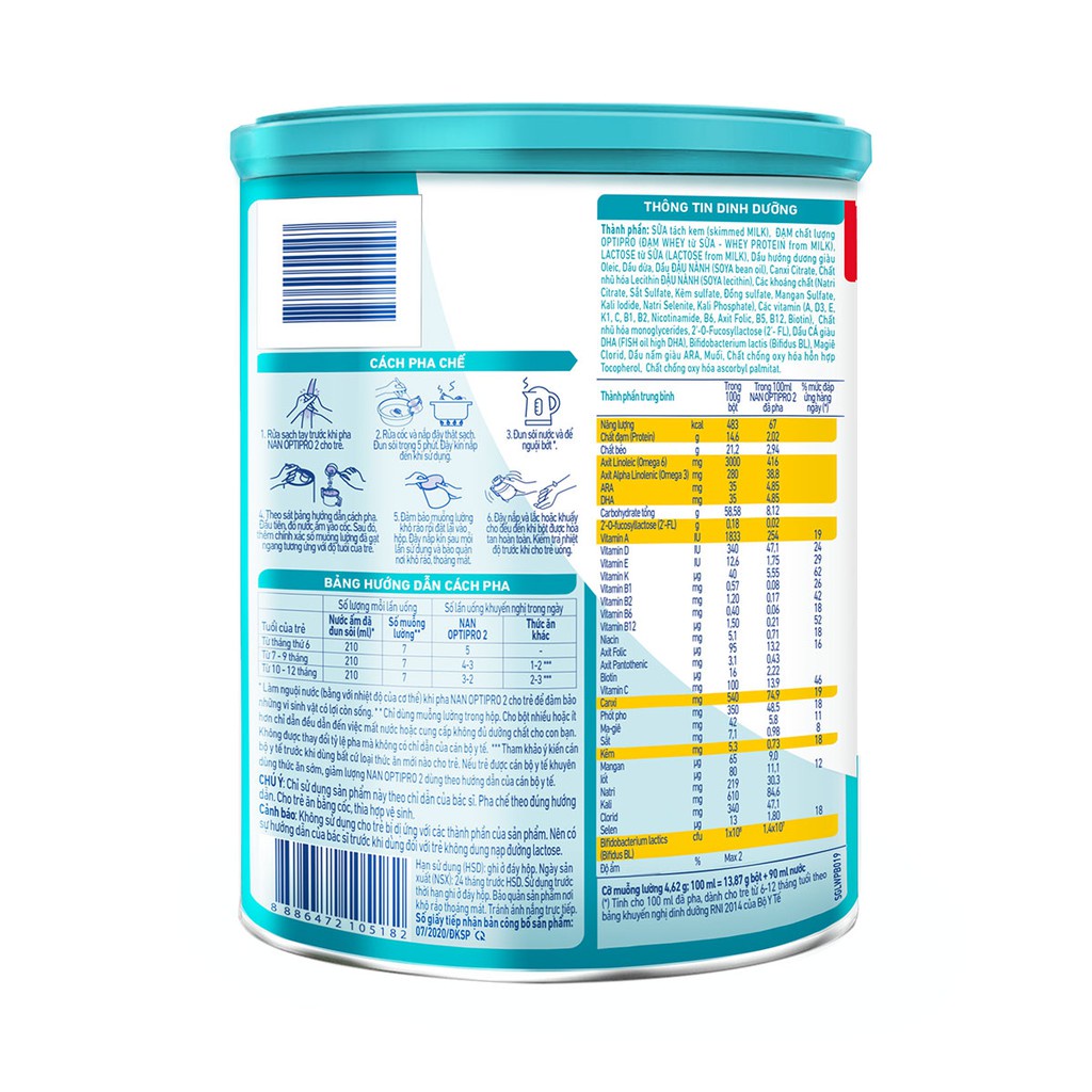 Sữa Bột Nestle NAN OPTIPRO 2 HMO Hộp 900g