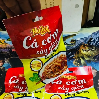 Cá cơm sấy giòn lá chanh .