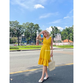 Váy thắt nơ vai CHIE (kèm dây eo)