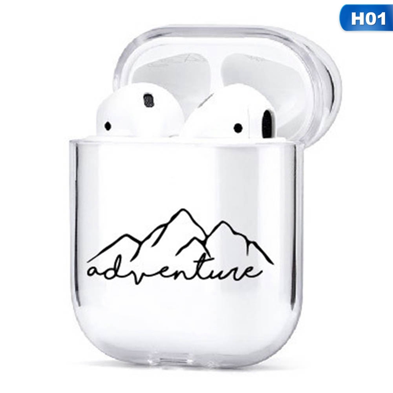 Vỏ Bảo Vệ Hộp Sạc Tai Nghe Airpods 1 / / 2 Bằng Nhựa Pc Cứng Trong Suốt Họa Tiết Jinshiyuang Sáng Tạo