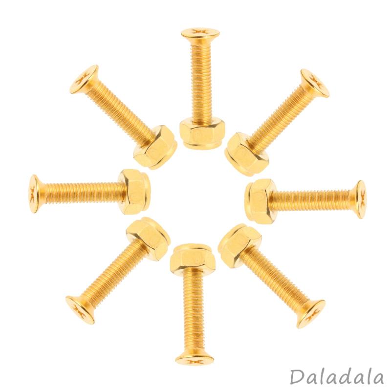 8x Longboard Skateboard Truck Wheel Installing Hardware Screws Nuts Bolts