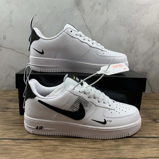(FREE SHIP + HỘP + QUÀ) Giày thể thao AIR FORCE 1 07 LV8 Utility Trắng gót đen thấp cổ siêu hot