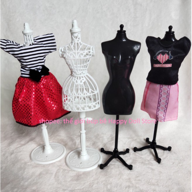 Manocanh nửa thân dành cho búp bê 30cm giá đỡ trưng bày quần áo đầm búp bê
